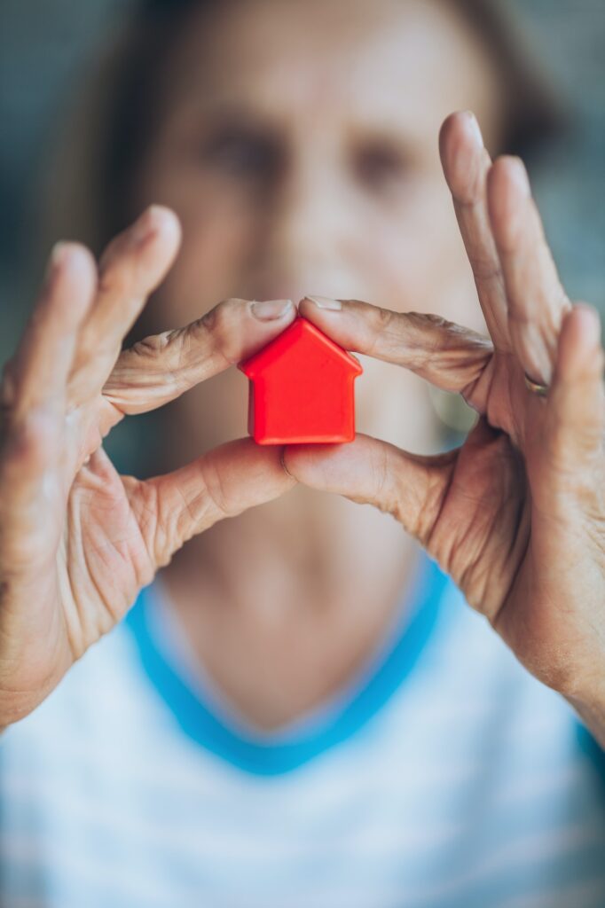 Elderly woman and her property